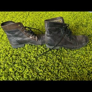 Steve Madden leather combat boots